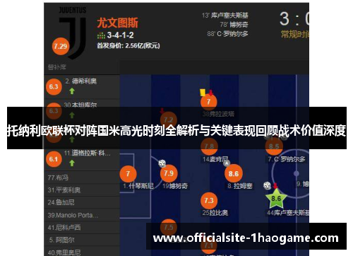 托纳利欧联杯对阵国米高光时刻全解析与关键表现回顾战术价值深度